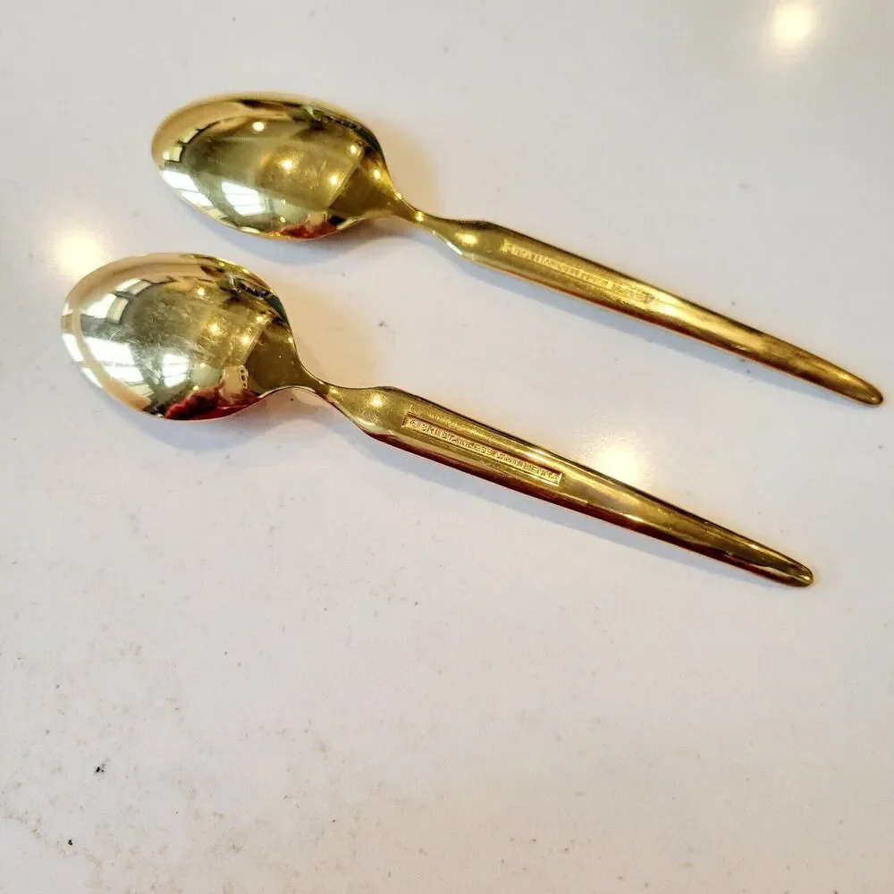 Vintage Stanley Roberts TEASPOONS Flatware Set of 2 Sienna